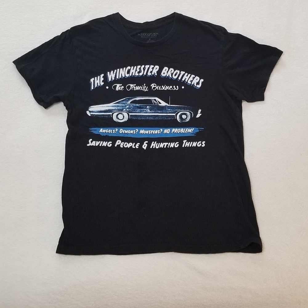 Medium Black Supernatural "Family Business" Tee